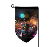 Bandiera da giardino di benvenuto per esterni di piccole dimensioni 31 x 45 cm doppia faccia resistente alle intemperie bandiera per casa note musicali colorate bandiere verticali per fattoria