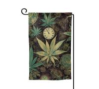 Bandiera da giardino di benvenuto per esterni di piccole dimensioni 31 x 45 cm doppia faccia resistente alle intemperie bandiera per casa un soffio nel tempo bandiere verticali per fattoria all'aperto