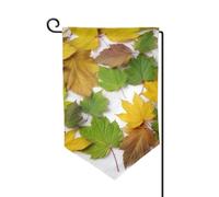 Bandiera da giardino di benvenuto per esterni di piccole dimensioni 31 x 45 cm doppia faccia resistente alle intemperie bandiera della casa foglie bandiere verticali per fattoria all'aperto prato
