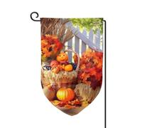 Bandiera da giardino di benvenuto per esterni di piccole dimensioni 31 x 45 cm doppia faccia resistente alle intemperie bandiera per casa autunno Ringraziamento bandiere verticali per fattoria