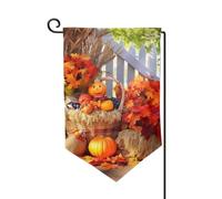 Bandiera da giardino di benvenuto per esterni di piccole dimensioni 31 x 45 cm doppia faccia resistente alle intemperie bandiera per casa autunno Ringraziamento bandiere verticali per fattoria