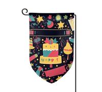 Bandiera da giardino di benvenuto per esterni di piccole dimensioni 31 x 45 cm doppia faccia resistente alle intemperie bandiera per casa immagini di buon compleanno bandiere verticali per fattoria