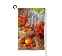 Bandiera da giardino di benvenuto per esterni di piccole dimensioni 31 x 45 cm doppia faccia resistente alle intemperie bandiera per casa autunno Ringraziamento bandiere verticali per fattoria