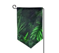 Bandiera da giardino di benvenuto per esterni di piccole dimensioni 31 x 45 cm doppia faccia resistente alle intemperie bandiera per casa verde tropicale giungla pianta bandiere verticali per fattoria