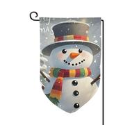 Bandiera da giardino di benvenuto per esterni di piccole dimensioni 31 x 45 cm doppia faccia resistente alle intemperie bandiera per casa Buon Natale pupazzo di neve bandiere verticali per fattoria