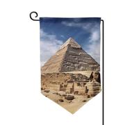 Bandiera da giardino di benvenuto per esterni di piccole dimensioni 31 x 45 cm doppia faccia resistente alle intemperie bandiera della casa piramidi dell'Egitto bandiere verticali per fattoria