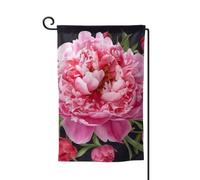 Bandiera da giardino di benvenuto per esterni di piccole dimensioni 31 x 45 cm doppia faccia resistente alle intemperie bandiera per casa giardino peonia bandiere verticali per fattoria all'aperto