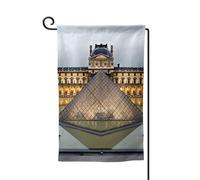 Bandiera da giardino di benvenuto per esterni di piccole dimensioni 31 x 45 cm doppia faccia resistente alle intemperie bandiera per casa museo del Louvre a Parigi bandiere verticali per fattoria