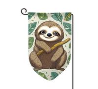 Bandiera da giardino di benvenuto per esterni di piccole dimensioni 31 x 45 cm doppia faccia resistente alle intemperie bandiera per casa adorabile bradipo bandiere verticali per fattoria all'aperto