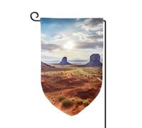 Bandiera da giardino di benvenuto per esterni di piccole dimensioni 31 x 45 cm doppia faccia resistente alle intemperie bandiera per casa paesaggio della valle monumentale bandiere verticali per