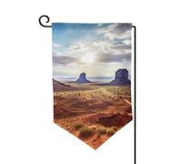 Bandiera da giardino di benvenuto per esterni di piccole dimensioni 31 x 45 cm doppia faccia resistente alle intemperie bandiera per casa paesaggio della valle monumentale bandiere verticali per