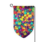 Bandiera da giardino di benvenuto per esterni di piccole dimensioni 31 x 45 cm doppia faccia resistente alle intemperie bandiera per casa molte stelle bandiere verticali per fattoria all'aperto prato