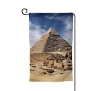 Bandiera da giardino di benvenuto per esterni di piccole dimensioni 31 x 45 cm doppia faccia resistente alle intemperie bandiera della casa piramidi dell'Egitto bandiere verticali per fattoria