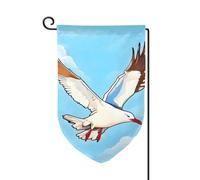 Bandiera da giardino di benvenuto per esterni di piccole dimensioni 31 x 45 cm doppia faccia resistente alle intemperie bandiera per casa gabbiani volanti bandiere verticali per fattoria all'aperto