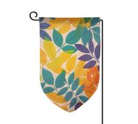 Bandiera da giardino di benvenuto per esterni di piccole dimensioni 31 x 45 cm doppia faccia resistente alle intemperie bandiera per casa multicolore foglie bandiere verticali per fattoria all'aperto