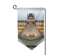 Bandiera da giardino di benvenuto per esterni di piccole dimensioni 31 x 45 cm doppia faccia resistente alle intemperie bandiera per casa museo del Louvre a Parigi bandiere verticali per fattoria