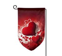Bandiera da giardino di benvenuto per esterni di piccole dimensioni 31 x 45 cm doppia faccia resistente alle intemperie bandiera per casa San Valentino bandiere verticali per fattoria all'aperto prato