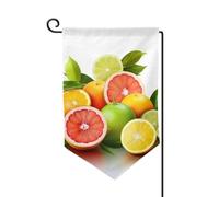Bandiera da giardino di benvenuto per esterni di piccole dimensioni 31 x 45 cm doppia faccia resistente alle intemperie bandiera per casa agrumi bandiere verticali per fattoria all'aperto prato patio