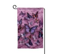 Bandiera da giardino di benvenuto per esterni di piccole dimensioni 31 x 45 cm doppia faccia resistente alle intemperie bandiera per casa tutte le farfalle bandiere verticali per fattoria all'aperto