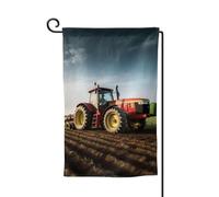 Bandiera da giardino di benvenuto per esterni di piccole dimensioni 31 x 45 cm doppia faccia resistente alle intemperie bandiera per casa trattore fattoria bandiere verticali per fattoria all'aperto