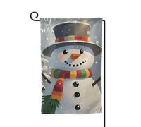 Bandiera da giardino di benvenuto per esterni di piccole dimensioni 31 x 45 cm doppia faccia resistente alle intemperie bandiera per casa Buon Natale pupazzo di neve bandiere verticali per fattoria