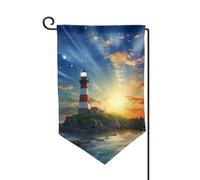 Bandiera da giardino di benvenuto per esterni di piccole dimensioni 31 x 45 cm doppia faccia resistente alle intemperie bandiera per casa faro bandiere verticali per fattoria all'aperto prato patio