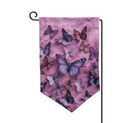 Bandiera da giardino di benvenuto per esterni di piccole dimensioni 31 x 45 cm doppia faccia resistente alle intemperie bandiera per casa tutte le farfalle bandiere verticali per fattoria all'aperto