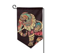 Bandiera da giardino di benvenuto per esterni di piccole dimensioni 31 x 45 cm doppia faccia resistente alle intemperie bandiera per casa bella bandiera verticale elefante per fattoria all'aperto