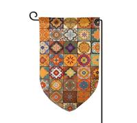 Bandiera da giardino di benvenuto per esterni di piccole dimensioni 31 x 45 cm doppia faccia resistente alle intemperie bandiera per casa gruppo di bandiere verticali geometriche marocchine per