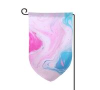 Bandiera da giardino di benvenuto per esterni di piccole dimensioni 31 x 45 cm doppia faccia resistente alle intemperie bandiera per casa marmo blu pastello viola bandiere verticali per fattoria