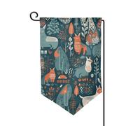 Bandiera da giardino di benvenuto per esterni di piccole dimensioni 31 x 45 cm su entrambi i lati resistente alle intemperie bandiera della casa animali scandinavi bandiere verticali per fattoria