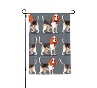 Bandiera da giardino di benvenuto per esterni di piccole dimensioni da giardino, 71 x 101 cm, doppia faccia, resistente alle intemperie, bandiera per casa, motivo beagle, bandiere verticali per