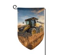 Bandiera da giardino di benvenuto per esterni di piccoli cortili, 31 x 45 cm, doppia faccia, resistente alle intemperie, bandiera per casa, trattore agricolo, raccolta bandiere verticali per fattoria