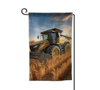 Bandiera da giardino di benvenuto per esterni di piccoli cortili, 31 x 45 cm, doppia faccia, resistente alle intemperie, bandiera per casa, trattore agricolo, raccolta bandiere verticali per fattoria