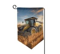 Bandiera da giardino di benvenuto per esterni di piccoli cortili, 31 x 45 cm, doppia faccia, resistente alle intemperie, bandiera per casa, trattore agricolo, raccolta bandiere verticali per fattoria
