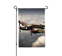 Bandiera da giardino di benvenuto per esterni, piccola bandiera, 71 x 101 cm, doppia faccia, resistente alle intemperie, bandiera per casa, aerei della guerra mondiale, bandiere verticali per fattoria
