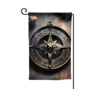 Bandiera da giardino di benvenuto per esterni, piccole bandiere da cortile, 31,8 x 45,7 cm, double face, resistente alle intemperie, design magico, rune norrene, bussola, bandiere verticali per