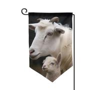 Bandiera da giardino di benvenuto per esterni piccoli bandiere da cortile 31,5 x 45,7 cm doppia faccia resistente alle intemperie bandiera per casa bella pecora con madre bandiere verticali per