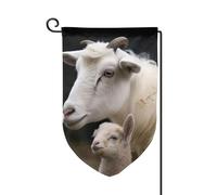Bandiera da giardino di benvenuto per esterni piccoli bandiere da cortile 31,5 x 45,7 cm doppia faccia resistente alle intemperie bandiera per casa bella pecora con madre bandiere verticali per