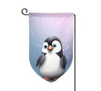 Bandiera da giardino di benvenuto per esterni piccoli bandiere da cortile 31,5 x 45,7 cm doppia faccia resistente alle intemperie bandiera per casa I Love Penguins bandiere verticali per fattoria