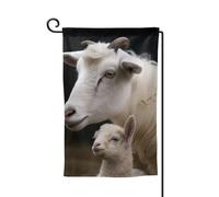 Bandiera da giardino di benvenuto per esterni piccoli bandiere da cortile 31,5 x 45,7 cm doppia faccia resistente alle intemperie bandiera per casa bella pecora con madre bandiere verticali per