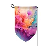 Bandiera da giardino di benvenuto per esterni piccoli bandiere da cortile 31 x 45 cm doppia faccia resistente alle intemperie bandiera per casa colorata pittura ad acquerello bandiere verticali per