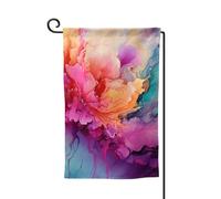 Bandiera da giardino di benvenuto per esterni piccoli bandiere da cortile 31 x 45 cm doppia faccia resistente alle intemperie bandiera per casa colorata pittura ad acquerello bandiere verticali per