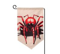Bandiera da giardino di benvenuto per esterni piccoli bandiere da cortile 31 x 45 cm doppia faccia resistente alle intemperie bandiera per casa carino piccolo ragno rosso bandiere verticali per