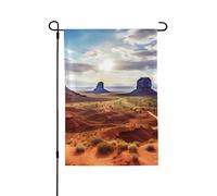 Bandiera da giardino di benvenuto per esterni piccoli cortili, 71 x 101 cm, doppia faccia resistente alle intemperie, bandiera per casa, paesaggio della valle monumentale, bandiere verticali per