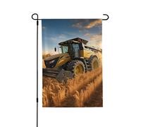 Bandiera da giardino di benvenuto per esterni piccoli cortili, 71 x 101 cm, doppia faccia resistente alle intemperie, bandiera per casa, trattore agricolo, raccolta bandiere verticali per fattoria