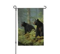 Bandiera da giardino di benvenuto per esterni piccoli giardini bandiere 71 x 101 cm doppia faccia resistente alle intemperie bandiera della casa orsi neri bandiere verticali per fattoria all'aperto
