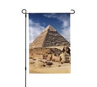 Bandiera da giardino di benvenuto per esterni piccoli giardini bandiere 71 x 101 cm doppia faccia resistente alle intemperie bandiera per casa piramidi egiziane bandiere verticali per fattoria