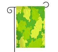 Bandiera da giardino di benvenuto Primavera verticale Computer Combattimento UFO Camouflage Ripeti varie tonalità di motivi Giallo Modello astratto Texture Cortile Decorativo per esterni 12 x 18 polli