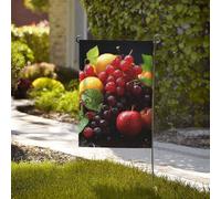 Bandiera da giardino di benvenuto, resistente alle intemperie, stagionale, da cortile, 71 x 101 cm, doppia faccia, bandiere per esterni, con frutta fresca, piccole bandiere da giardino, per esterni